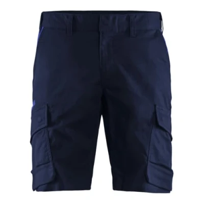 Afbeelding van Blaklader Industrie short met stretch 1446 1832 Marineblauw/Korenblauw C52