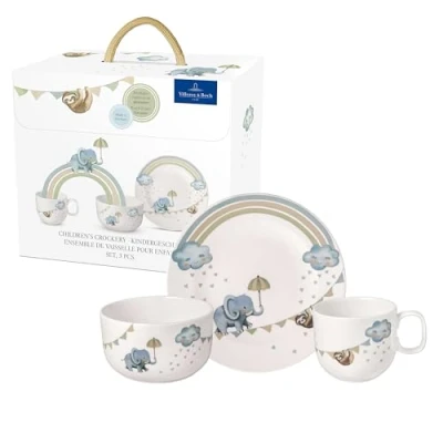 Afbeelding van Villeroy &amp; Boch Walk Like An Elephant Kinderserviesset 3 delig Gebroken Wit