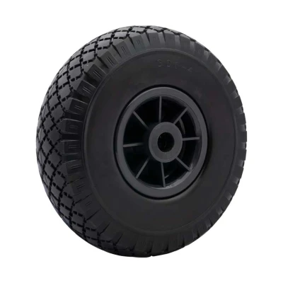 Afbeelding van Steekwagenwiel 3.00 4 anti lek PU (260x85) naafgat Ø 20 mm
