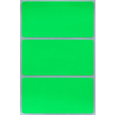 Afbeelding van Set van 45 naambordjes, rechthoekig, fluorescerend, 10 x 5 cm, neongroen, 102 51 mm Royal Green