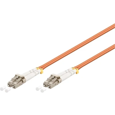 Afbeelding van LC Duplex Optical Fiber Patch kabel Multi Mode OM2 oranje / LSZH 3 meter