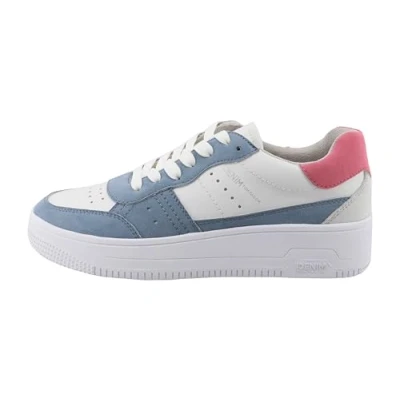 Afbeelding van TOM Tailor Sneakers laag skywhite, Dames, Maat: 37, Sky white Imitatieleer/ textiel