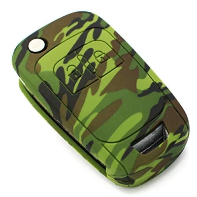 Afbeelding van Finest Folia OE siliconen beschermhoes voor autosleutels met 2 knoppen (camouflage)