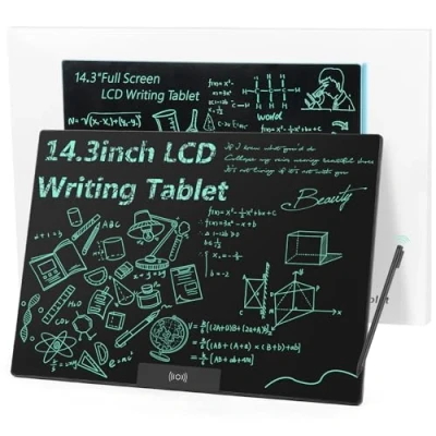 Afbeelding van Czemo 14,3&quot; LCD schrijfbord Herbruikbaar Voor volwassenen kantoor, klaslokaal, memo, notities, agenda, schetsen, effen kleur