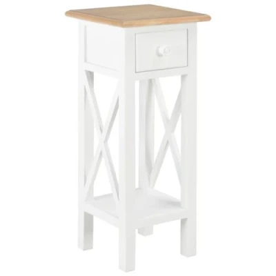 Image de vidaXL Table d&#039;appoint Blanc 27 x 65,5 cm Bois280057