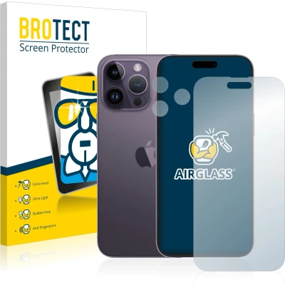 Afbeelding van BROTECT Screenprotector voor Apple iPhone 14 Pro Max (Voor+Camera) Folie Beschermfolie Beschermglas transparant
