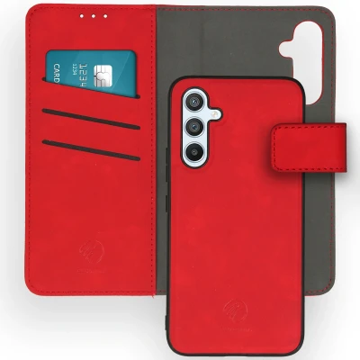 Afbeelding van iMoshion Hoesje Geschikt voor Samsung Galaxy A54 (5G) Met Pasjeshouder Uitneembare 2 in 1 Luxe Bookcase Rood