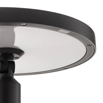 Afbeelding van Lucande Lantaarnpalen 1licht Gegoten aluminium, polycarbonaat H: 220 cm grafietgrijs, wit Inclusief lichtbron
