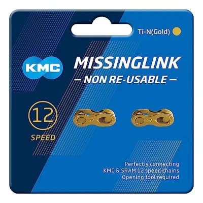 Afbeelding van KMC Kettingschakel 12 speed Ti N Gold niet herbruikbaar