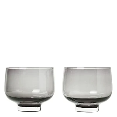 Afbeelding van Blomus Flow set/2 glas 0.22L smoke