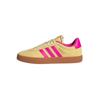Image de adidas Femme VL COURT 3.0 SHOES, powder yellow/shock pink/gold met., 39 1/3 EU