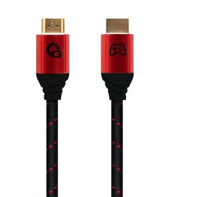 Afbeelding van OEHLBACH GAMING New Game Red 2 meter HDMI 2.1b kabel gecertificeerd Ultra High Speed 8K @60Hz, eARC, ALLM, VRR, DSC compatibel met PS5, Xbox Series X/S, Nintendo Switch, PC zwart 1 stuk