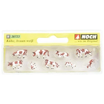 Image de Figurines vaches, brunes/blanches