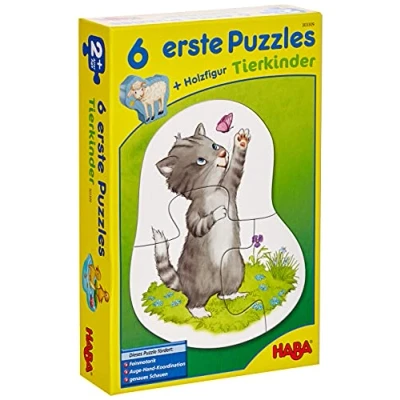 Afbeelding van 6 eerste puzzels dierenkinderen