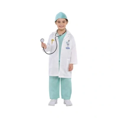 Image de Déguisement Docteur Hôpital Urgences Enfant 3/4 ANS Vert 999659 AMSCAN