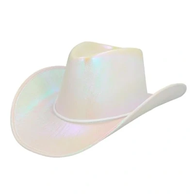 Afbeelding van Boland Hoed Pearl Wit 59 Volwassenen Unisex Cowgirl Vrijgezellenfeest Festival