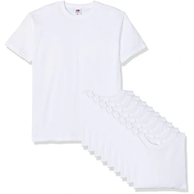 Afbeelding van FRUIT OF THE LOOM Zwaargewicht T shirt voor heren (5 stuks), Wit.