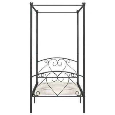 Afbeelding van Hemelbedframe metaal grijs 120x200 cm