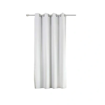 Afbeelding van WOLTU® 1 stuk verduisteringsgordijn van polyester, ondoorzichtig, ophanging met ogen, 135 x 175 cm, VH5867ws, grijs/wit