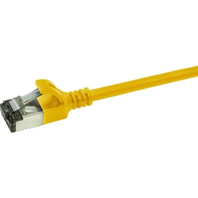 Afbeelding van LogiLink CQ9057S RJ45 Netwerkkabel, patchkabel CAT 6A U/FTP 2.00 m Geel Extreem dun, Vlambestendig, Flexibel, Folie afscherming, Halogeenvrij, Snagless,