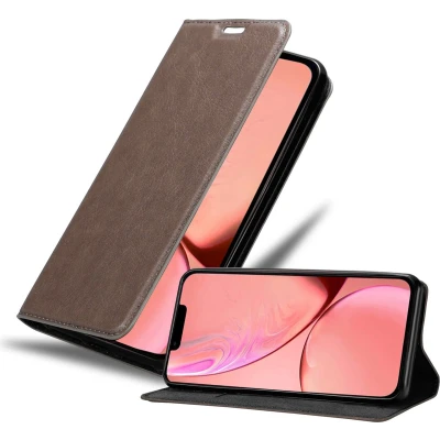 Afbeelding van Cadorabo Hoesje geschikt voor Apple iPhone 13 PRO in KOFFIE BRUIN Beschermhoes met magnetische sluiting, standfunctie en kaartvakje Book Case Cover Etui