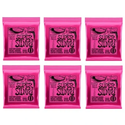 Image de Ernie Ball Super Slinky Nickel Cordes Ensemble, .009 .042 _ P1 Lot de 6