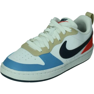 Afbeelding van Nike Sportswear Court Borough Recraft Unisex Sneakers laag voor kinderen, Maat: 36.5, White/thunder blue/light crimson/blue beyond