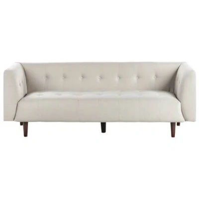 Afbeelding van BYSKE Driezitsbank Lichtbeige Polyester