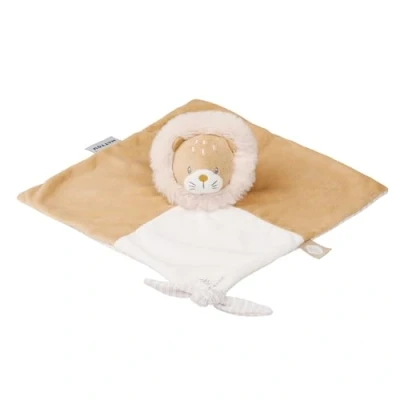 Afbeelding van Nattou FLO, ERNEST &amp; OLI Knuffeldoekje Leeuw 40 cm Bruin