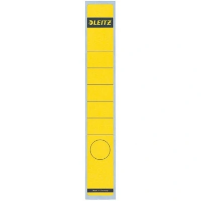 Image de leitz etiquettes de dos pour classeurs, 39 x 285 mm, long, étroit, jaune, adaptée les classeurs standards eten cart
