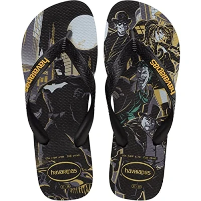 Afbeelding van Havaianas Top Herois Dc TonguesHeren, Zwart Geel Narcis