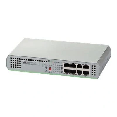 Afbeelding van Allied Telesis 8 port 10/100/1000TX unmanaged switch with internal Power supply EU Adapter
