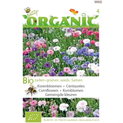 Afbeelding van Organic Centaurea cyanus dubb.bl. mix (Skal 14275) Buzzy