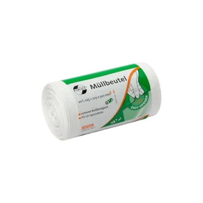 Afbeelding van Vuilniszakken van polyethyleen met lage dichtheid, 1A, 20 l, wit, 50 stuks