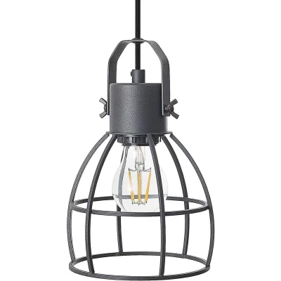 Afbeelding van Lindby hanglamp 3lichts ijzer H: 14.5 cm E27 zwart