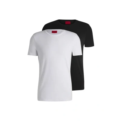 Afbeelding van HUGO Round Tshirt basic, Heren, Maat: 3XL, Black/white