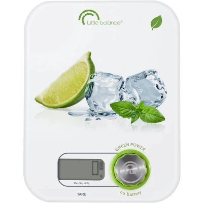 Afbeelding van LITTLE BALANCE 8756 Kinetic 10, keukenweegschaal zonder batterij, 10 kg, wit