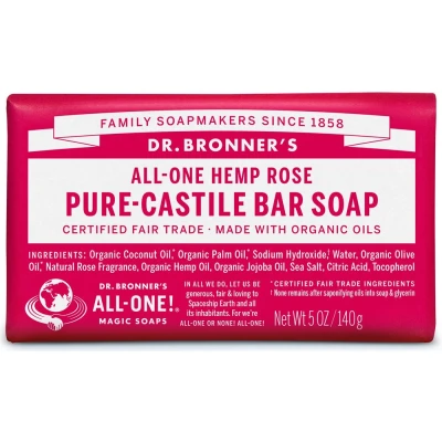 Afbeelding van Dr. Bronner Zeep Roos 140GR