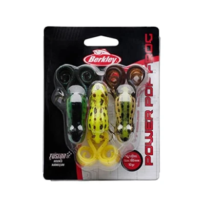 Afbeelding van Berkley Power Pop Frog 3 Pack 6cm (10g) Oppervlakte kunstaas