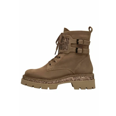 Afbeelding van Tamaris Veterboots, Dames, Maat: 39, Cognac glam Leer en imitatieleer