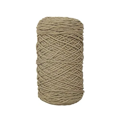 Afbeelding van Rayher Braidy 42009503 gerecycled garen, gevlochten, 2 mm diameter, riet, ca. 250 m (250 g), bindgaren