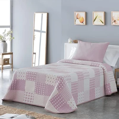 Afbeelding van VIALMAN Sofia 21 lichte sprei voor tweepersoonsbed 180 en 200 cm, maat 270 x kleur roze