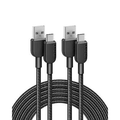 Afbeelding van Anker 2 stuks USB C oplaadkabel 300 cm 310 A naar voor iPhone 16/15, Galaxy Note 10/Note 9/S10+/S10, Huawei, LG V30, smartphone