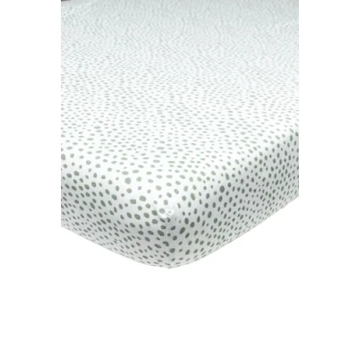 Afbeelding van Meyco jersey hoeslaken Cheetah 90x200 cm Forest Green