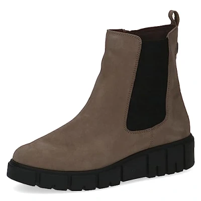 Afbeelding van Caprice Enkellaarsjes met sleehak, Dames, Maat: 37, Mud suede Leer