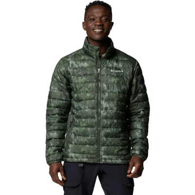 Afbeelding van Columbia Powder Lite II Printed Jacket, Mannen, Groen, Jasje, maat: M