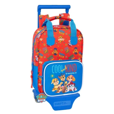 Afbeelding van Schoolrugzak met Wielen The Paw Patrol Cool Blauw Rood 20 x 28 8 cm
