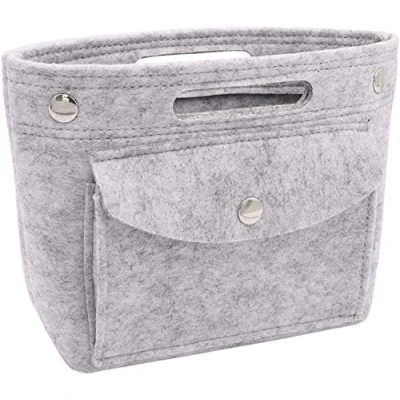 Afbeelding van Soyizom Mini Organizer Vilt Zakken Indoor Boodschappentas Insert Voor Speedy Neverfull NeoNoe Noe BB, Lichtgrijs