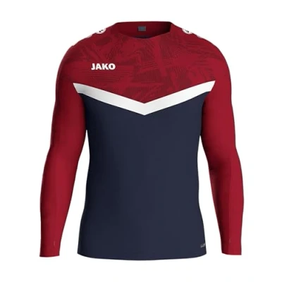 Afbeelding van JAKO Sweater Iconic rood/wijnrood L marine/chillrood / XL