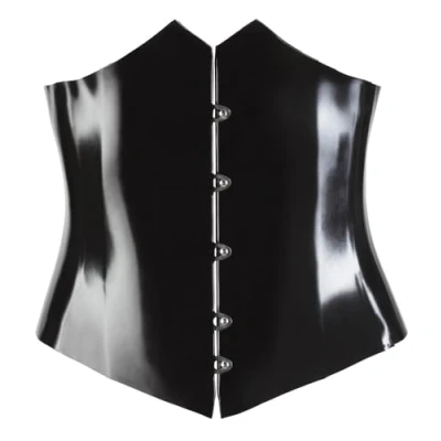 Afbeelding van Latex Korset Klassiek en Uitdagend voor Extra Spanning Uitdaging Maat 2XL Zwart